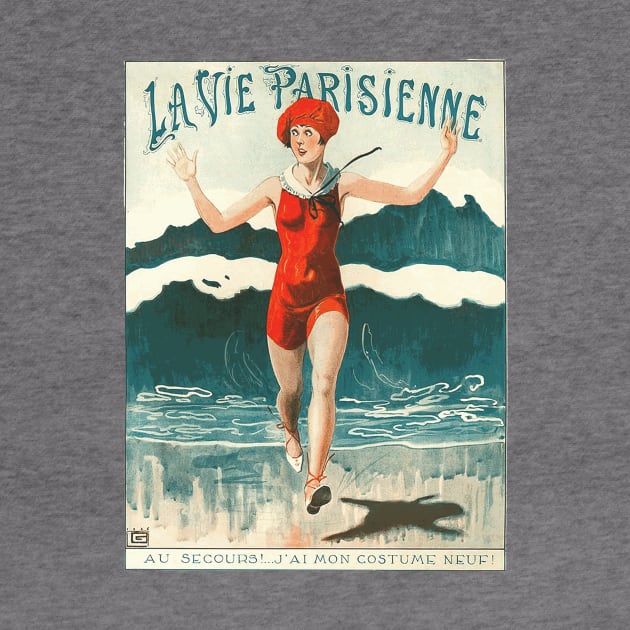 Vintage La Vie Parisienne Illustration - The Wave by Naves